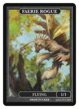 Faerie Rogue 1/1 Flying  Token  Artist Drew Tucker  MTG Magic Token Givememana