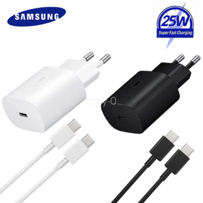 Samsung 25W Super Schnellladegerät Stecker USB-C Kabel Galaxy S22 S23 A53 A54 5G