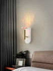Swivel LED Flame Wall Light Adjustable Bedside Lamp Fixture Switch Stained Glass