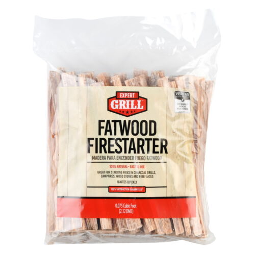 Fatwood Firestarter 3lb Poly Bag,No Chemicals or Additives,Salvaged Wood & Fiber
