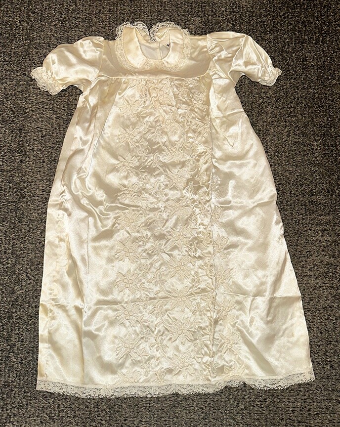 Vintage Baptism Christening Gown Madonna by Haddad 10… Gem