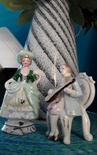 "ROYAL PORZELAN" 2 statuine vintage,anni 50,Germania, porcellana decorata a mano