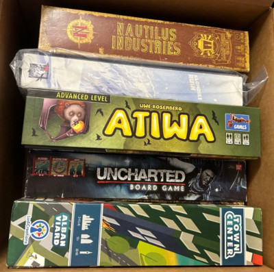 Lot of 5 - Board Game Euro Atiwa, Town Center, Klondike Rush Nautilus Industries
