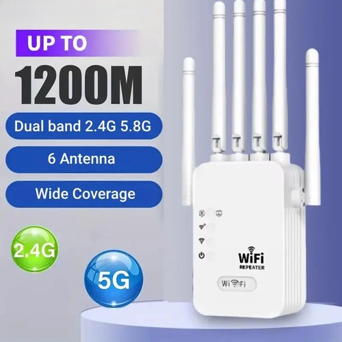 1200Mbps Wireless WiFi Repeater 2.4G 5.8G Signal Router 802.11N Long Range - 第 7/8 張圖片