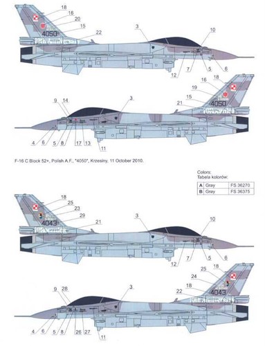 Techmod Decals 1/48 GENERAL DYNAMICS F-16 BLOCK 52+ Fighter - Picture 4 of 6