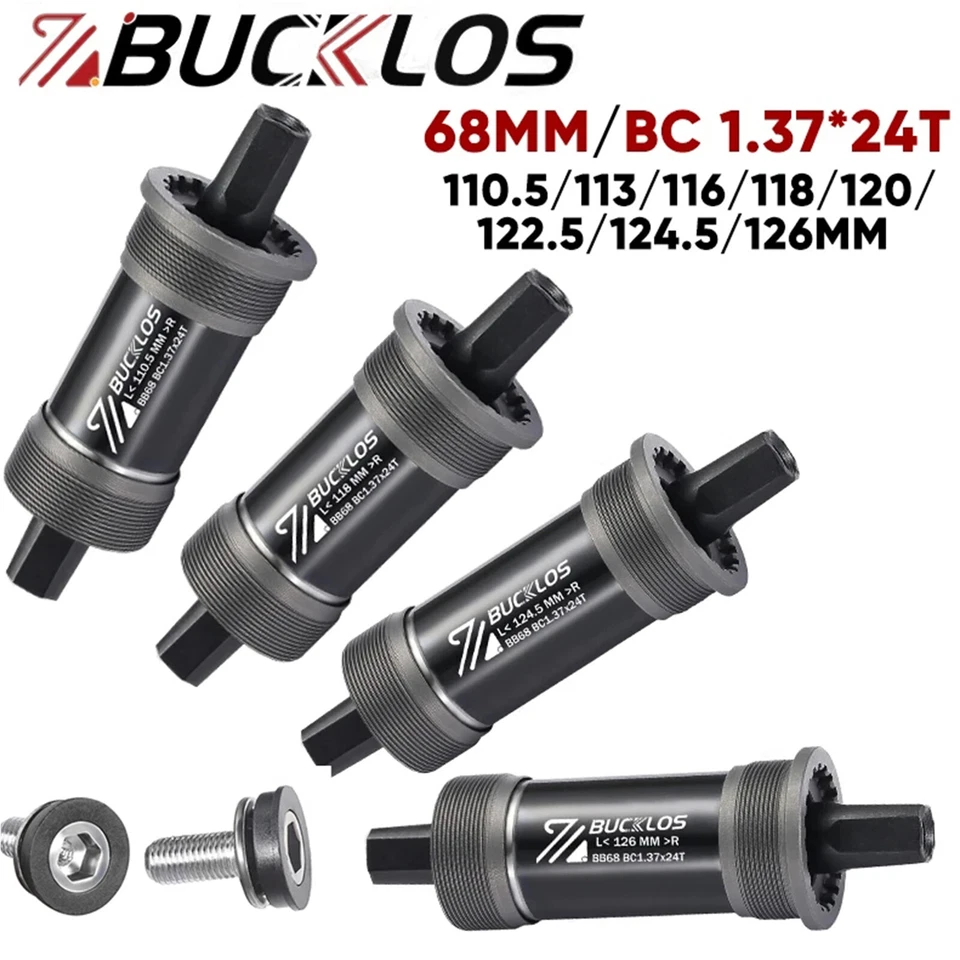 Tretlager Fahrrad Innenlager BSA 68 mm ISO vierkant Patronenlager 8 Achslängen - Bild 2 von 4