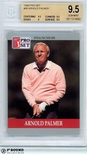 Arnold Palmer RC BGS 9.5: 1990 Pro Set Golf Rookie Card #80 POP 33