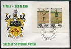 ✔️ UK United Kingdom STAFFA SCOTLAND FDC 1980. SCOUT UNIFORM