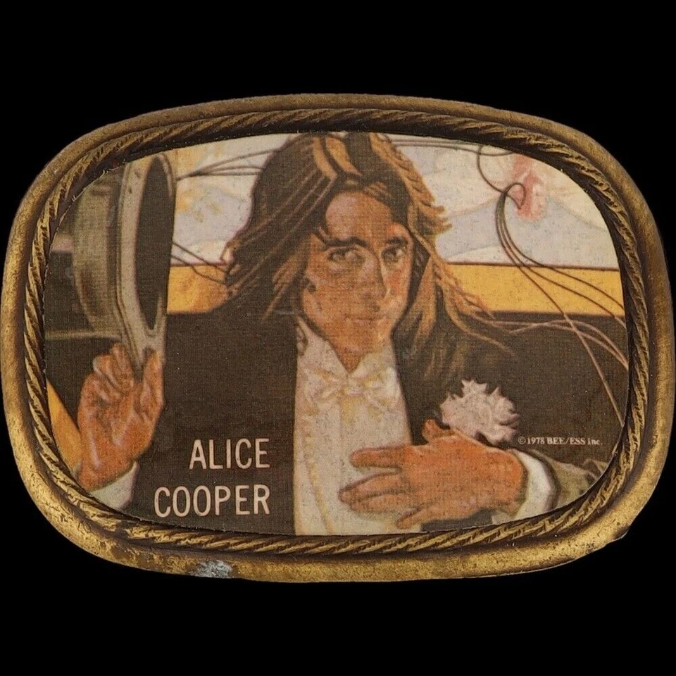 Alice Cooper Bienvenido Pesadilla Rock Estilo Pacifica Años 70 Nuevo de Lote Antiguo Hebilla de Cinturón Foto 4 de 4