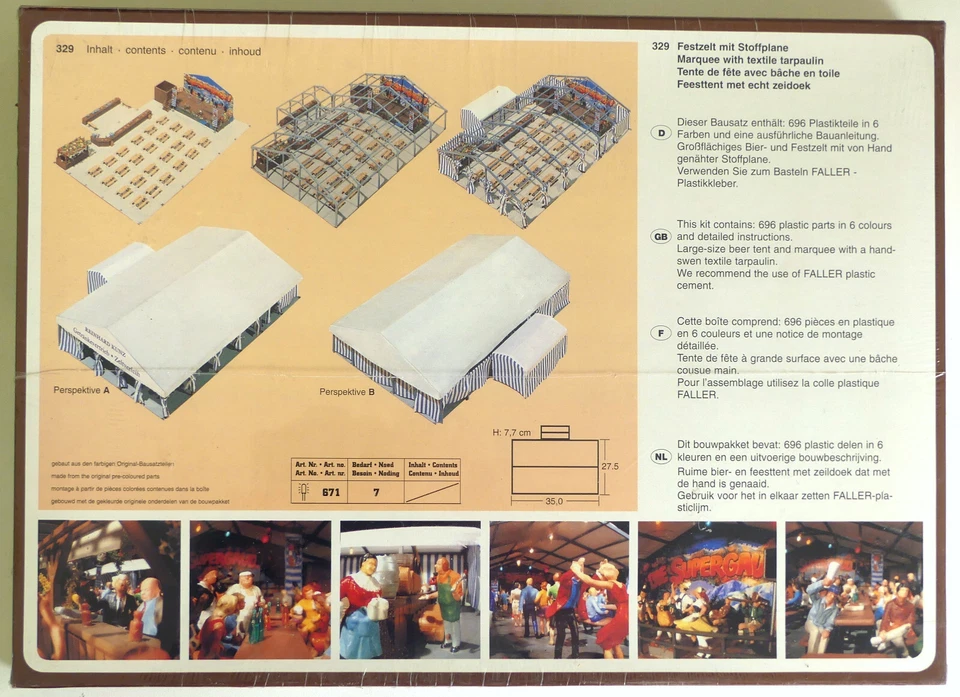 # FALLER H0 329 : Großes Festzelt mit Stoffplane / neu/OVP - Bild 2 von 3