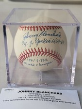 Johnny Blanchard Autographed/Signed Baseball TRISTAR Limited 12/12