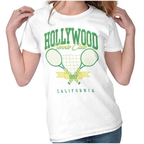 Vintage Hollywood California Tennis Club Womens Top Junior Graphic Tee