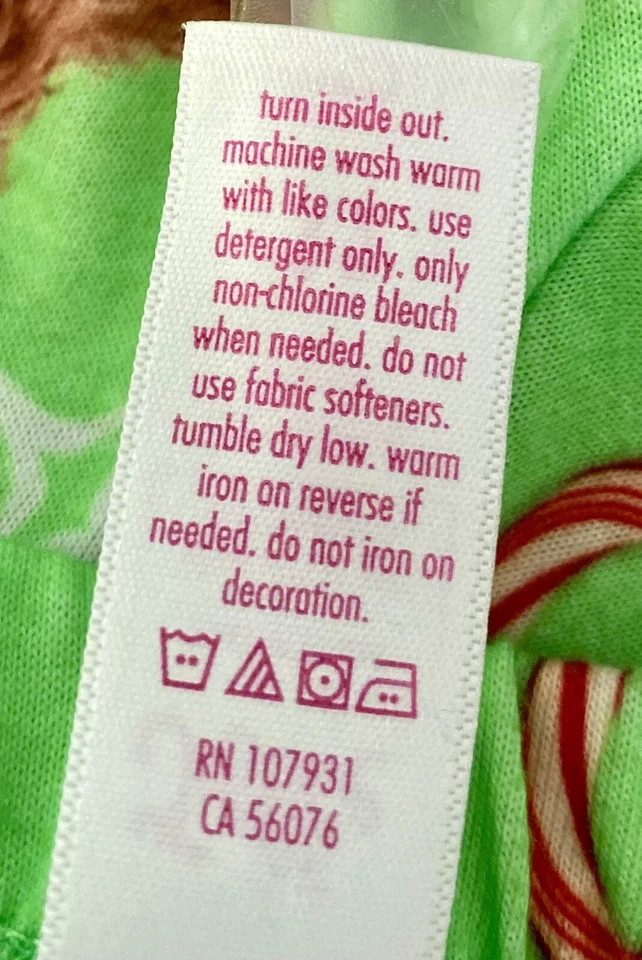 Pantalones de pijama de vacaciones Justice Girls talla 12 perro cachorro bastones de caramelo verde Navidad Foto 4 de 4