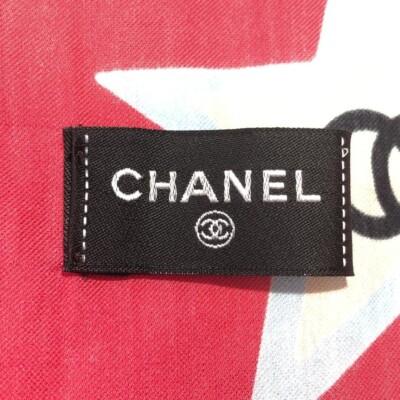 CHANEL CC Coco Logo Cotton Silk Blend Scarf Ticket Design Pink | eBay