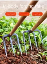 3 Prong Garden Fork Hoe Tool Head Replacement Steel Soil Cultivator Weed Digging