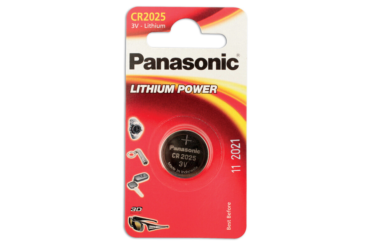 Connect Panasonic Batteria a Bottone CR2025 3V (Scatola Di 12) 1pc 30662