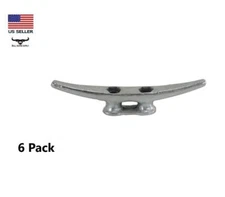 6 pack 6" Cast Iron Galvanized Dock Cleat Rope Tie Down Anchor Marine Boat Multi