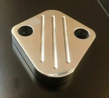 Polished Aluminum Bbc Big Block Chevy Fuel Pump Block-off Plate 396 - 454