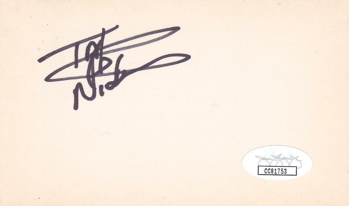 NICKO McBRAIN Signed 3x5 Index Card Drummer for Iron Maiden NICKO McBRAIN Signed 3x5 Index Card Drummer for Iron Maiden