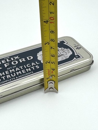 Helix Oxford Geometry Set Tin Box Mathematical Instruments Kit ---No Protractor - Foto 10 di 10