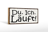 Holzschild Spruch 27X10 Cm Du Ich LäUft Geschenk Deko Schild Wooden Sign