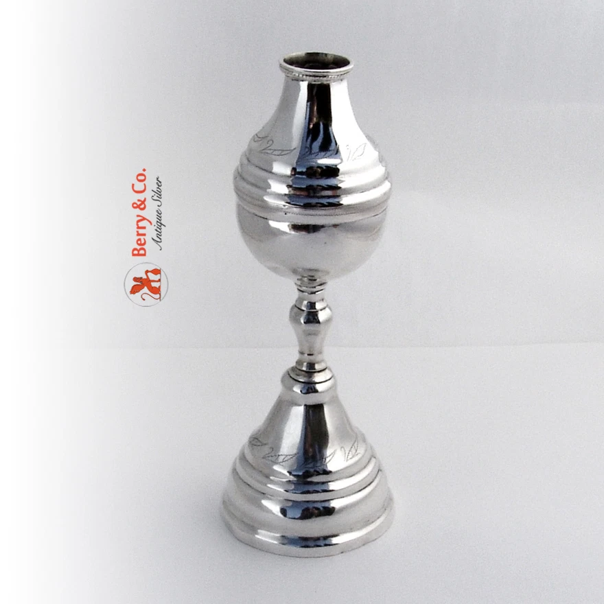 Taza Mate Pedestal Base Plata Colonial Española 1750 Foto 3 de 4