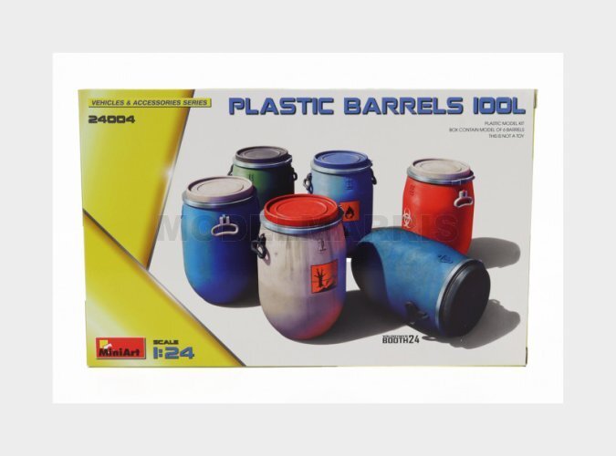 MINIART 24004 ACCESSORIES - PLASTIC BARRELS OIL - 1/24