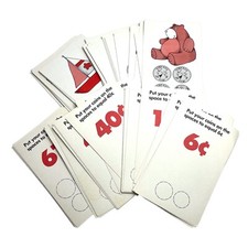 Vintage Set Of 56 MONEY FLASH CARDS - School Zone Publishing 1986 Home Schooling