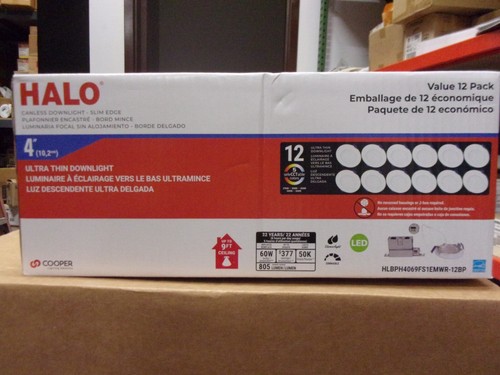 HALO HLBPH4069FS1EMWR-12BP 4" Canless Recessed Downlight CCT Select 830L 12 PACK - Picture 7 of 11