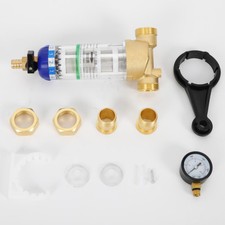 1/2 Home Reusable Sediment Water Filter Spin Down Mesh System Hot Water Filter