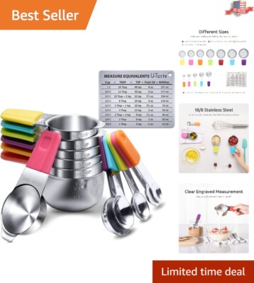 Engraved Measurement Set of 13 with Magnetic Feature - Superior Kitchen Tools