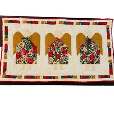 Christmas Angel Wall Hanging Quilt Hand Stitched Holiday Decor Christian 22x30