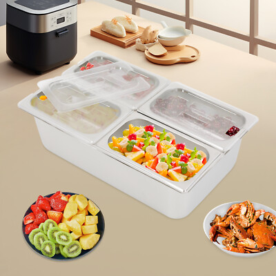 Stainless Steel Dish Outdoor Camping Pan Fruits Snacks Tableware
