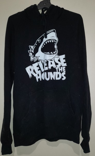 AS COLOUR Black Printed Hoodie Size Small