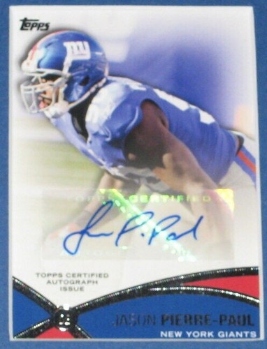 Jason Pierre Paul Signed Framed Rookie Card & Photo Display TOPPS Giants JPP - Picture 2 of 2