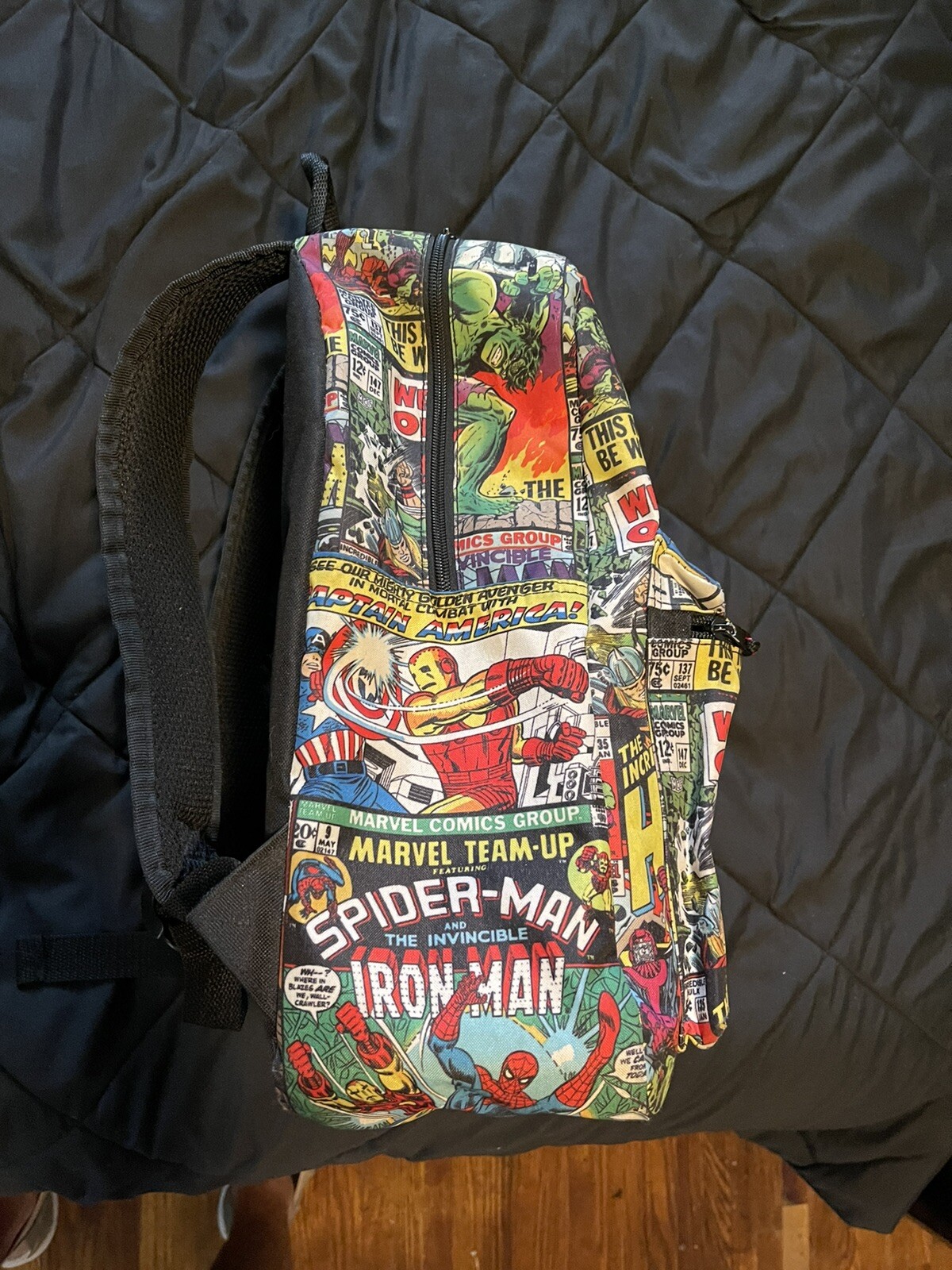 Marvel Comic Book Print Backpack School Book Bag … - image 2