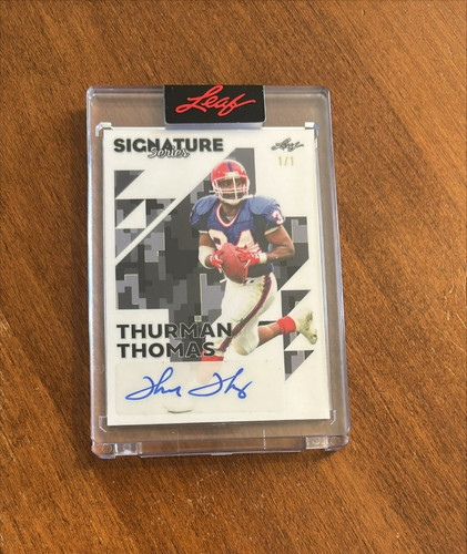 Thurman Thomas 2023 Leaf Siganture Series Auto Oklahoma State Bills 1/1 HOF