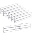 6 Transparent Adjustable Expandable Drawer Dividers – Clear Plastic Organizer
