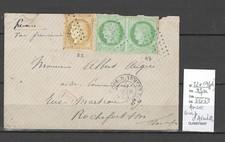 France - Correspondance d'Armées + Ancre - Yvert 22 (pd ) et 17 x 2