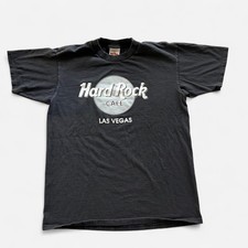Vintage 90s Hard Rock Cafe Las Vegas black tee, made in USA, size M