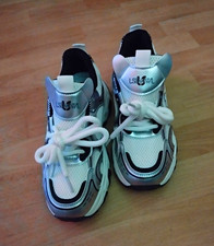 Sneakers Marke LS Low, Größe 41,Top Sportschuhe Weiß/Silber/Schwarz …