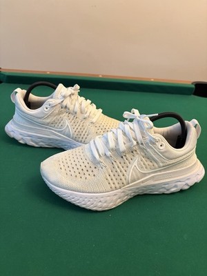 Nike React Infinity Run Flyknit 2 Men Size 9 White Pure Platinum Shoe CT2357-103