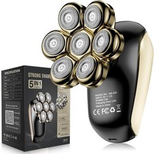 Head Shavers for Bald Men: 5-in-1 Electric Razor with 7D Floating Blades - IPX7