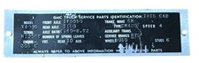 19461947 Gmc V-series Truck Service Parts Id Plate V4005 305 Engine