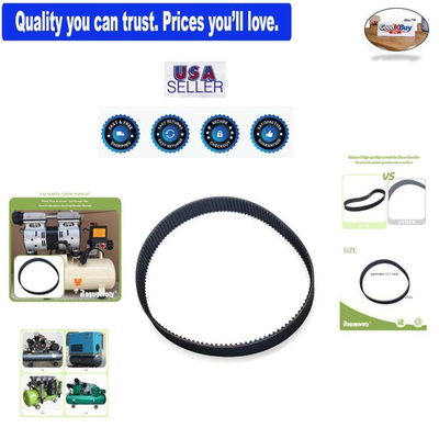 #ad AC 0815 CAC 1311 Timing Belt for Craftsman Oil Free Air Compressors Black $14.40