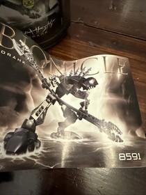 Vintage LEGO Bionicle Black Rahkshi VORAHK 8591 Figure Manual See Description
