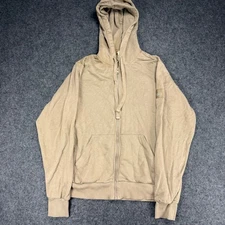 Alo Yoga Full Zip Hoodie XS Beige Sweatshirt Jacket Athletic Activewear Slouchy