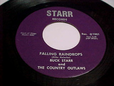 BUCK STARR & THE COUNTRY OUTLAWS - FALLING RAINDROPS - NM VINYL & EX AUDIO
