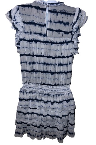Minifalda Vestido Azul Tie Dye Mujer Talla Mediana 1.STATE Cintura Calada en Niveles - Imagen 5 de 15