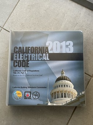 2013 California Electrical Code Title 24 Part 3 Loose Leaf 7 Ring Binder